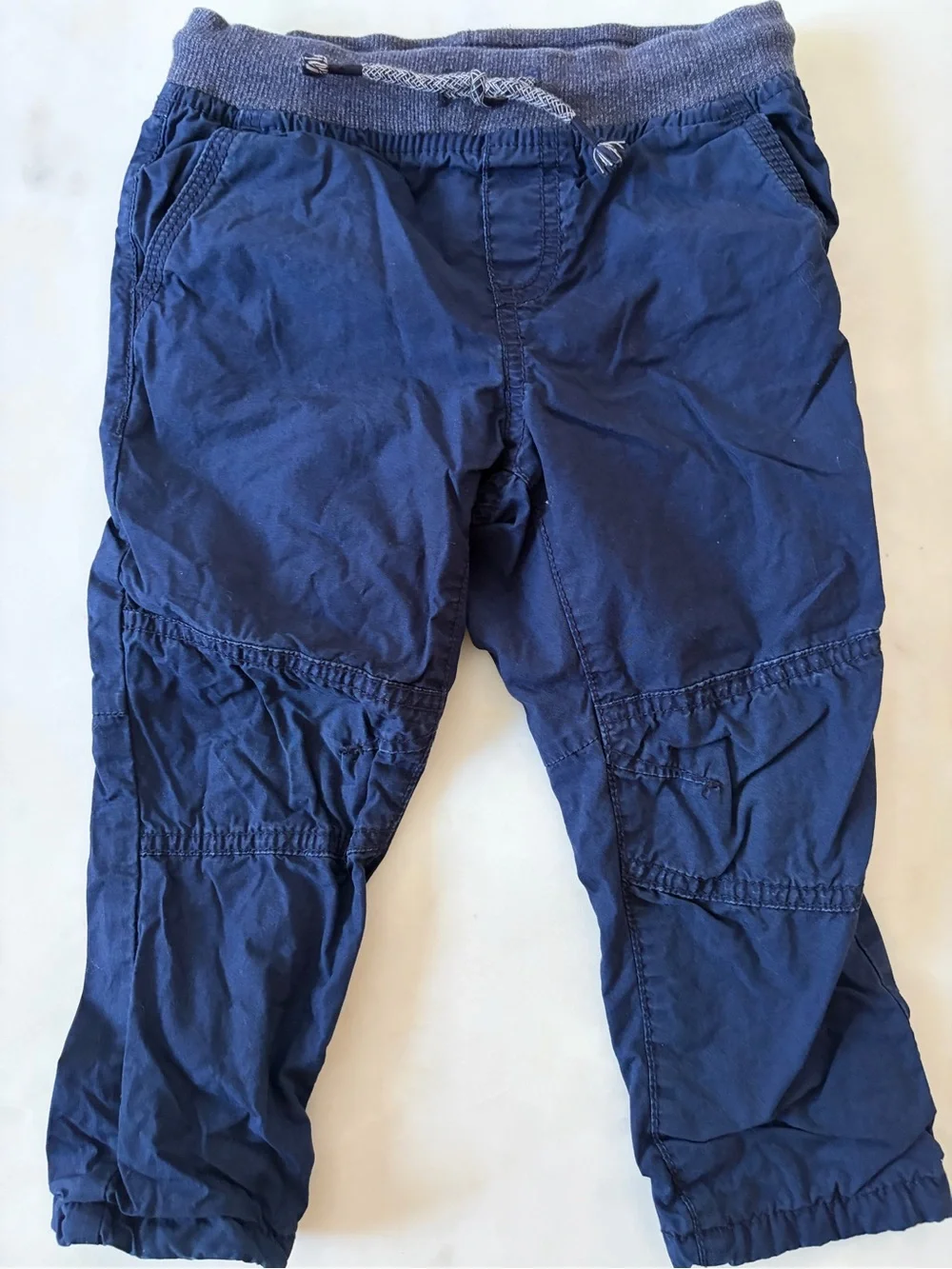 Gymboree Navy Pull-On Lined Jogger Cargo Pants
